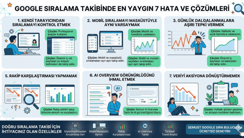  Google Sıralamalarınızı Takip Ederken Yapılan 7 Kritik Hata