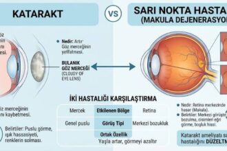 Katarakt ve sarı nokta hastalığı arasındaki fark nedir?