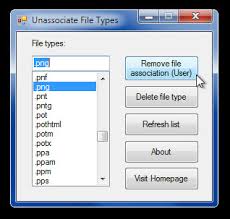 unassociate file types