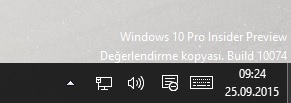 Windows 10 “Değerlendirme Kopyası” Yazısını Kaldırma