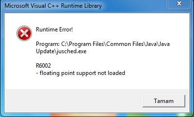 Runtime error Hatası ve Çözümü