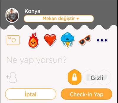 Swarm yaptığınız Check-in Arkadaşlarınızdan Gizleyin..