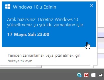 Windows 10’u Alın Uyarısını Kapatma.!