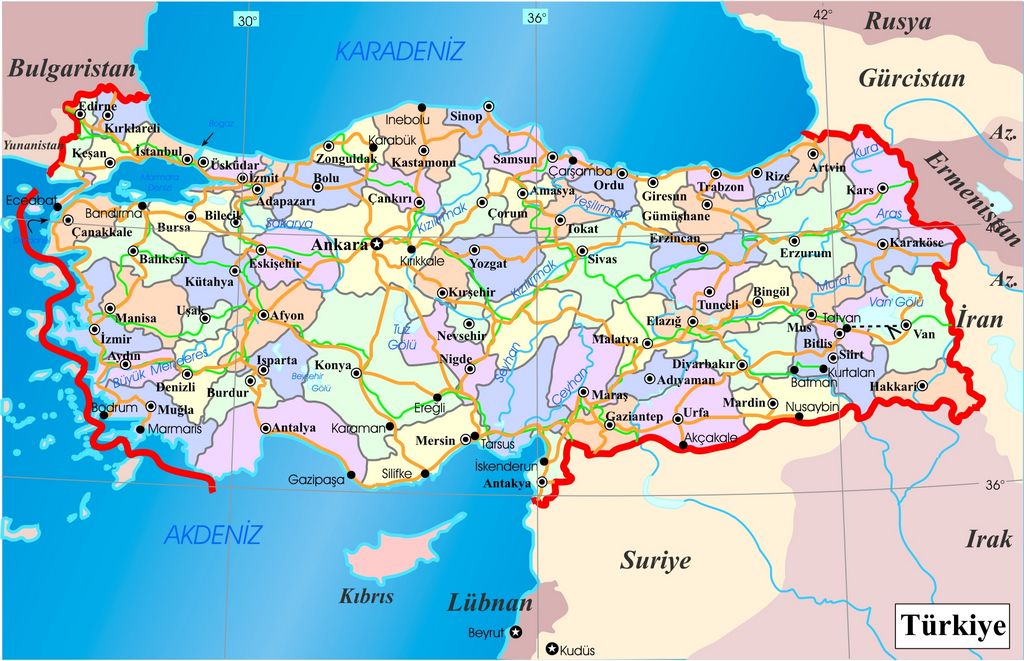Türkiye şehirler arası yol haritası