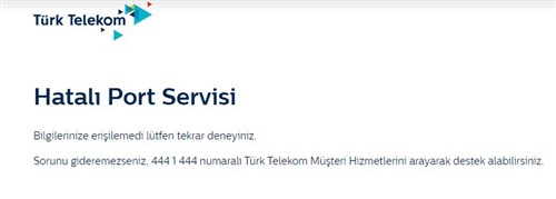 Türk Telekom “Hatalı Port Servisi” Sorunu Nedir?