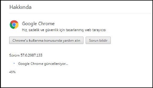 Google Chrome güncellemesi nasıl kapatılır?