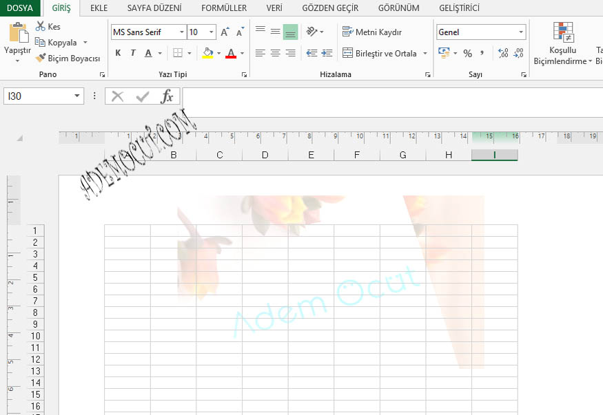 Excel Grafik Olusturma