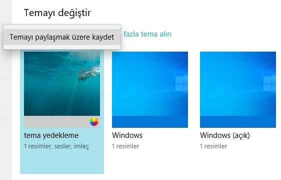 Windows Tema Paketlerini Yedekleme