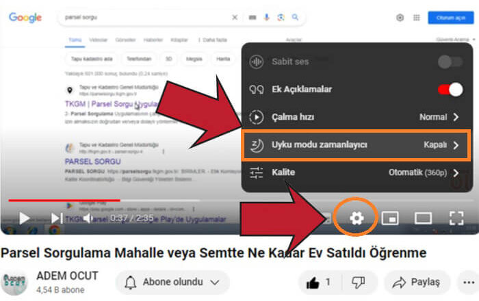  YouTube’a zamanlayıcı (uyku modu) özelliği Nasıl Kullanılır